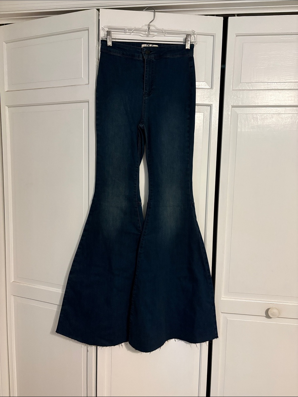 We The Free Dark Indigo High-Rise Flare Jeans